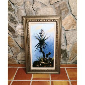 Vtg Original Oil Painting Impressionist Arizona Desert Landscape Signed 1974 Lge